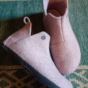 Birkenstock Zermatt Pink Wool Felt Clogs